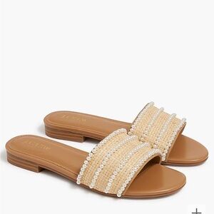 J crew Pearl slide sandals